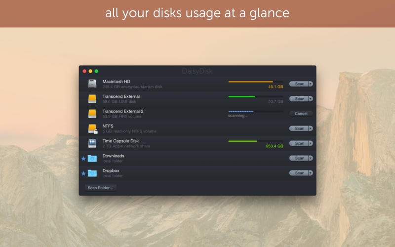 DaisyDisk for Mac 4.0 破解版 – Mac上优秀的磁盘空间使用扫描工具