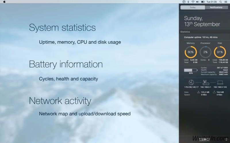 iStatistica for Mac 1.2 激活版 – 优秀的系统监控工具