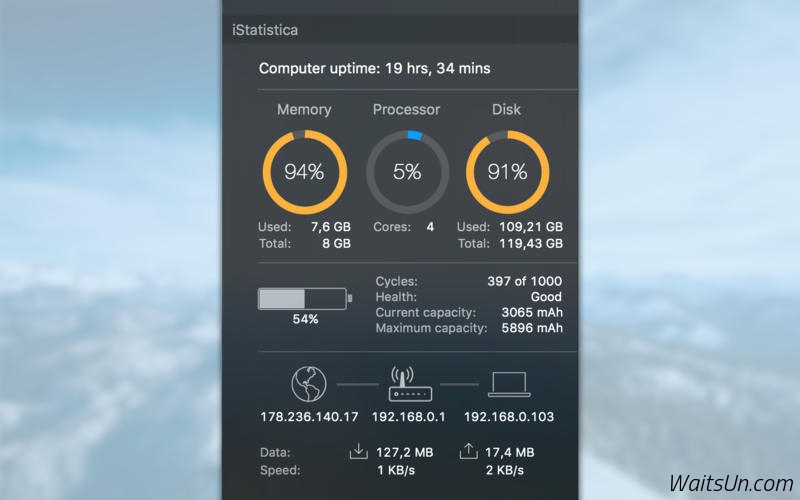 iStatistica for Mac 1.2 激活版 – 优秀的系统监控工具