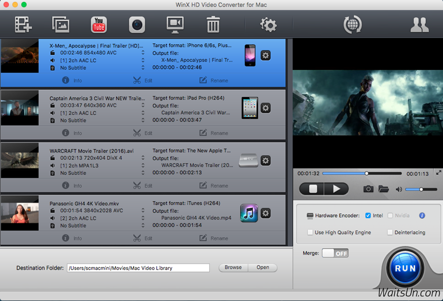 WinX HD Video Converter for Mac 5.9.3 序号版 - 专业HD高清转换工具