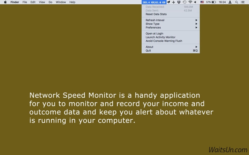 Network Speed Monitor for Mac 2.0.9 激活版 - Mac上优秀的菜单栏网速监控工具