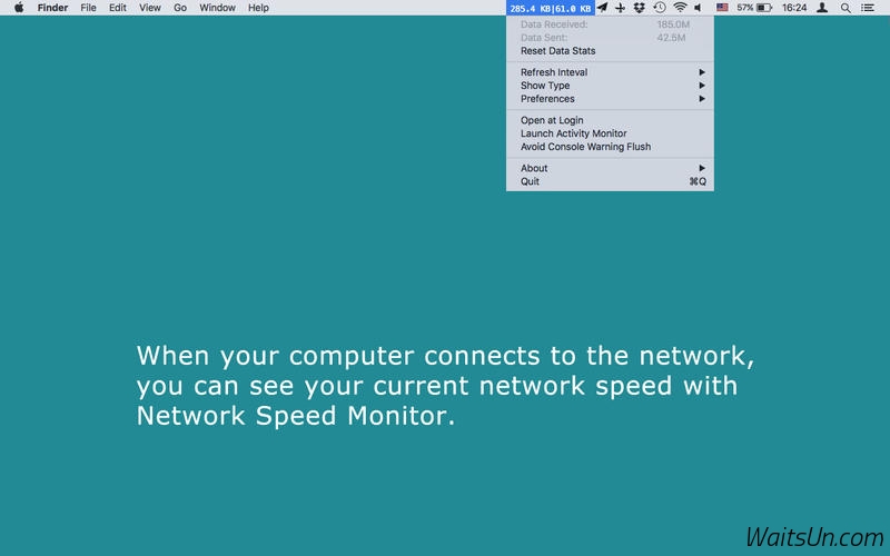 Network Speed Monitor for Mac 2.0.9 激活版 - Mac上优秀的菜单栏网速监控工具