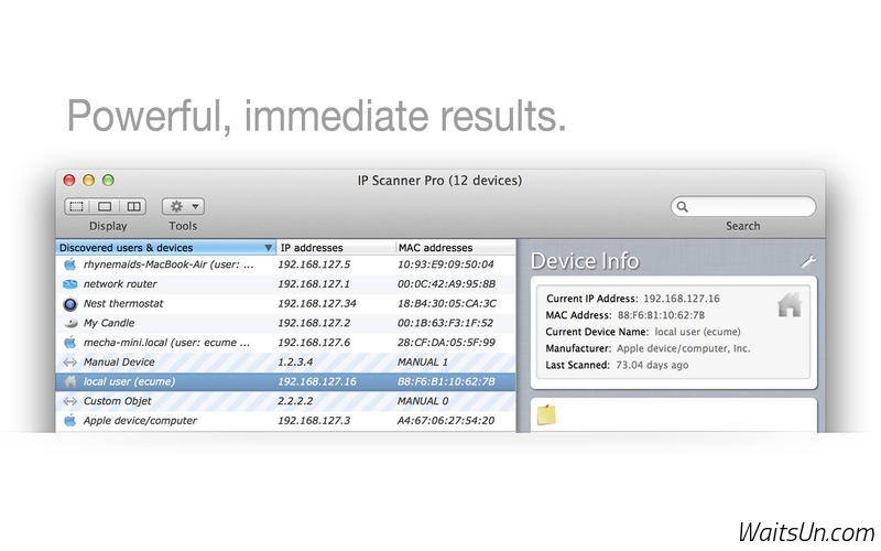 IP Scanner Pro for Mac 3.50 序号版 - Mac上优秀的局域网扫描工具
