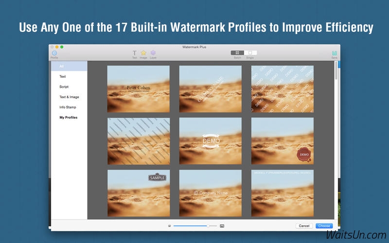 Watermark Plus for mac 1.5.8 激活版 - 批量添加水印