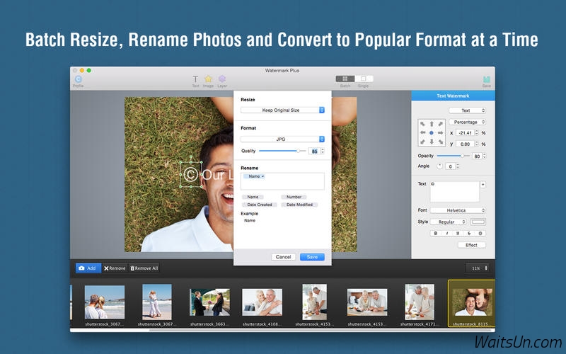 Watermark Plus for mac 1.5.8 激活版 - 批量添加水印