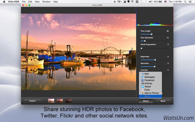 iFoto HDR for Mac 2.3 破解版 - 图像照片HDR工具